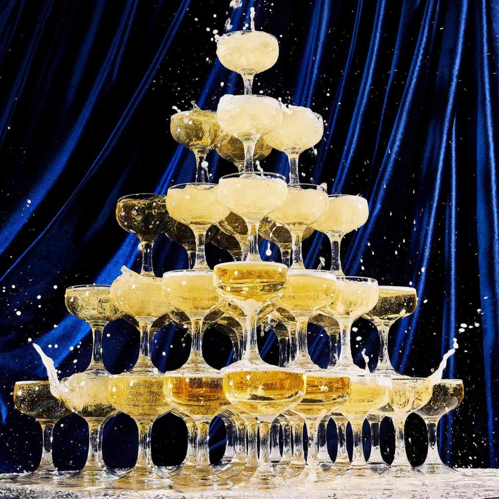 Champagne Tower at at Wedding