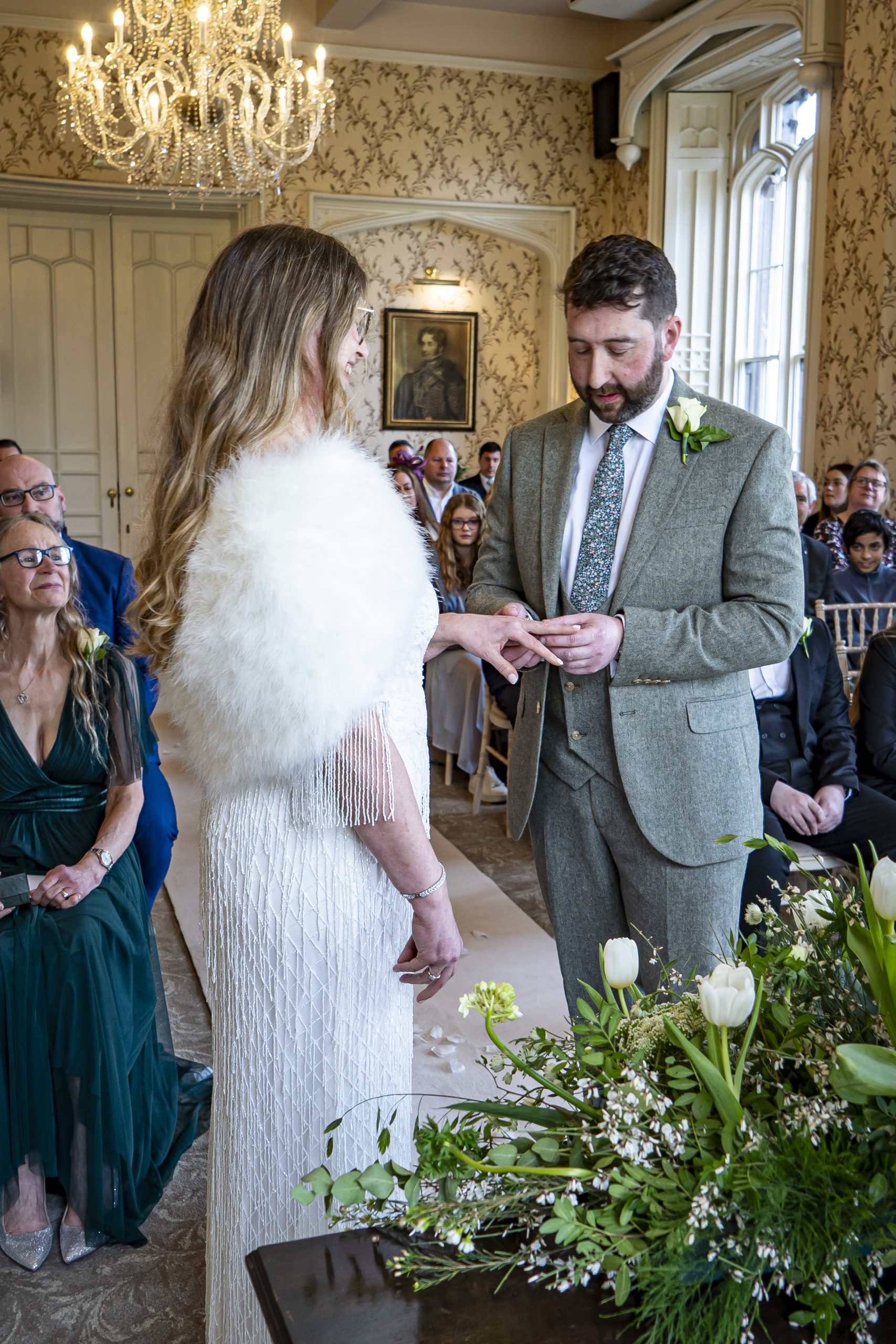 Exchange of rings at Rowton Castle